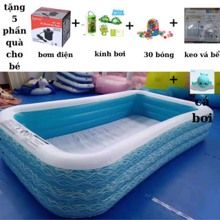bê bơi phao cho bé cỡ lớn 3m. hàng cao cấp siêu dầy . kích thước  2m6 . 3m06 bể bơi siêu to