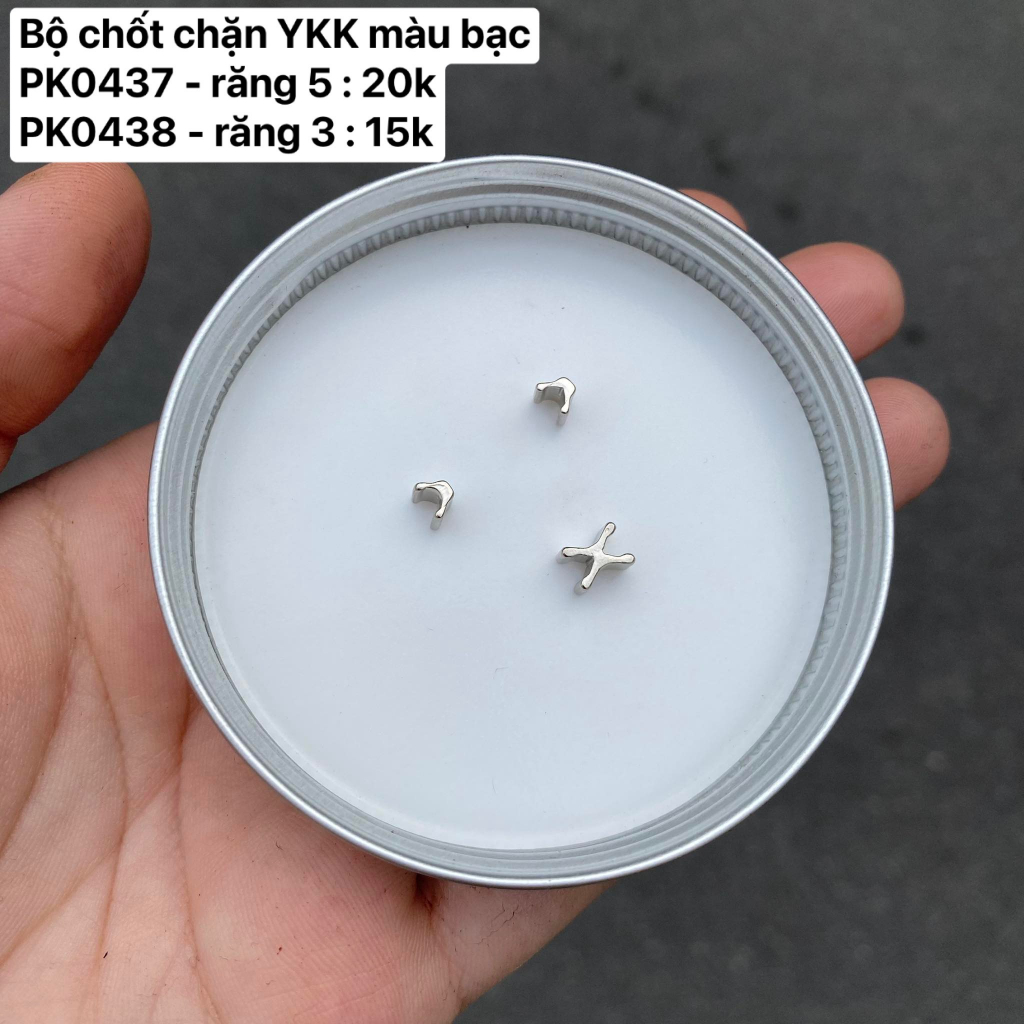 Bộ chốt chặn YKK Excella, phụ kiện túi xách, ví cao cấp, sử dụng cùng dây khóa YKK Excella