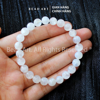 Vòng Tay Đá Ánh Trăng (Mo.onstone) Ánh Cầu Vồng 6.7-7MM (Loại A), Vòng Tay Phong Thuỷ, Chuỗi hạt S38 - Bead Art