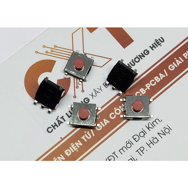 Nút nhấn SMD 5 chân 6x6x3.1mm đầu đỏ