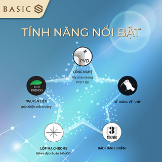 Móc treo Inox 304 mạ PVD cao cấp Basic BP-79310