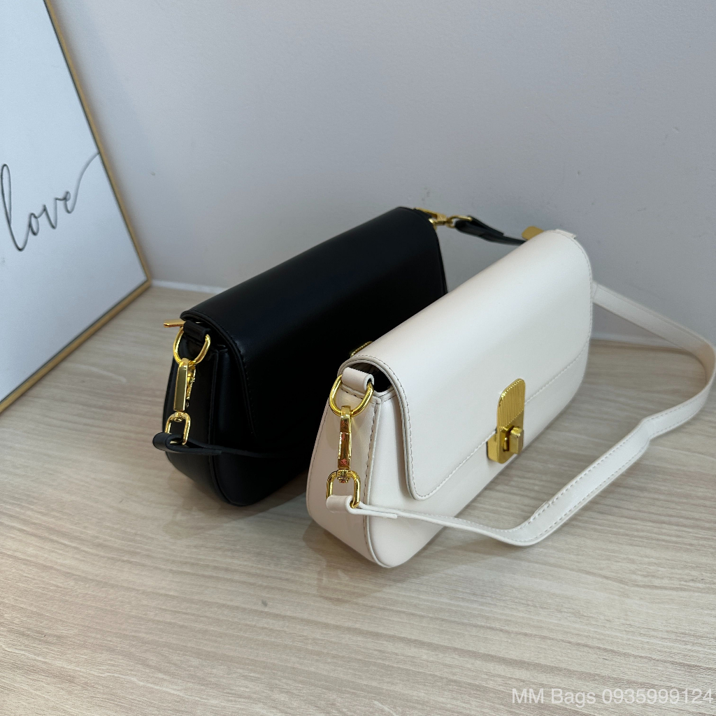 Túi đeo chéo nữ dáng bầu túi xách nữ da mịn sang chảnh MM Bags 2023