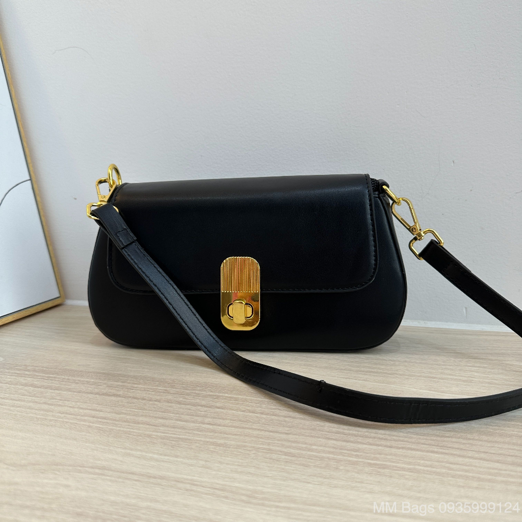 Túi đeo chéo nữ dáng bầu túi xách nữ da mịn sang chảnh MM Bags 2023