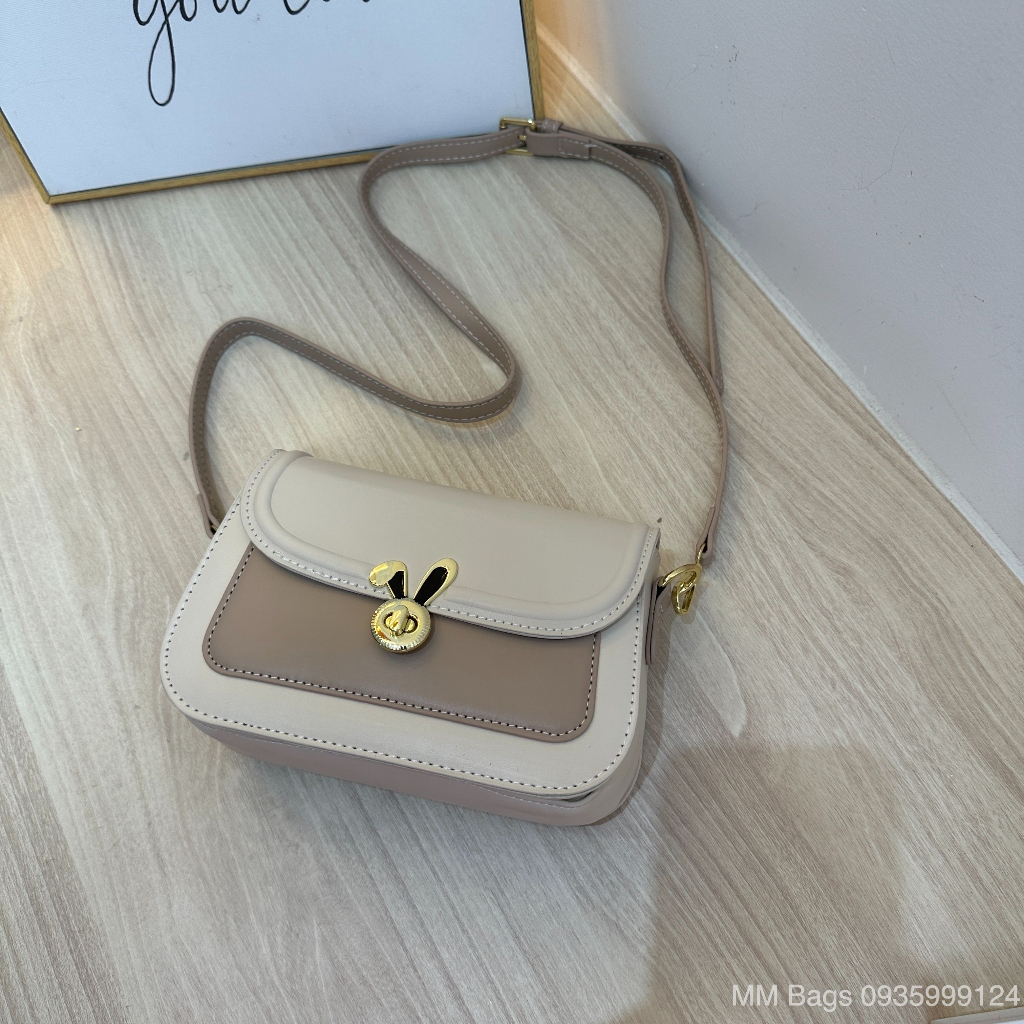 Túi đeo chéo nữ MM Bags túi xách nữ 3 ngăn khoá thỏ phong cách Hàn 2023