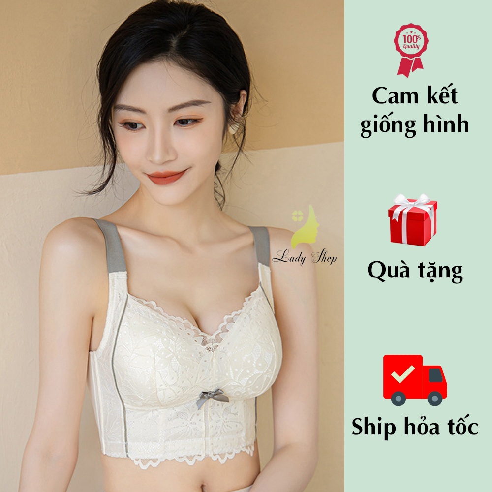 Bra corset bản to nâng ngực tạo khe, áo lót bra ren cho nữ che gọn mỡ lưng mỡ nách BRA08