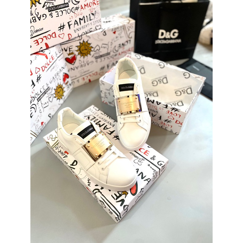 Giày Sneaker DG Logo Tag Trước Nổi Bật - Hàng Cao Cấp Logo Dập Đế Mẫu HOT 2023 Hàng Full Box
