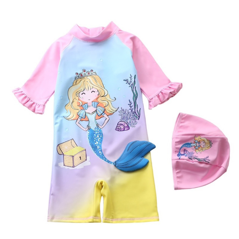 Bộ đồ bơi liền thân ngựa pony hồng cho bé siêu đẹp!