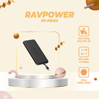 Sạc dự phòng RAVPower 5000mAh RP-PB160 Tích Hợp USB Type-C