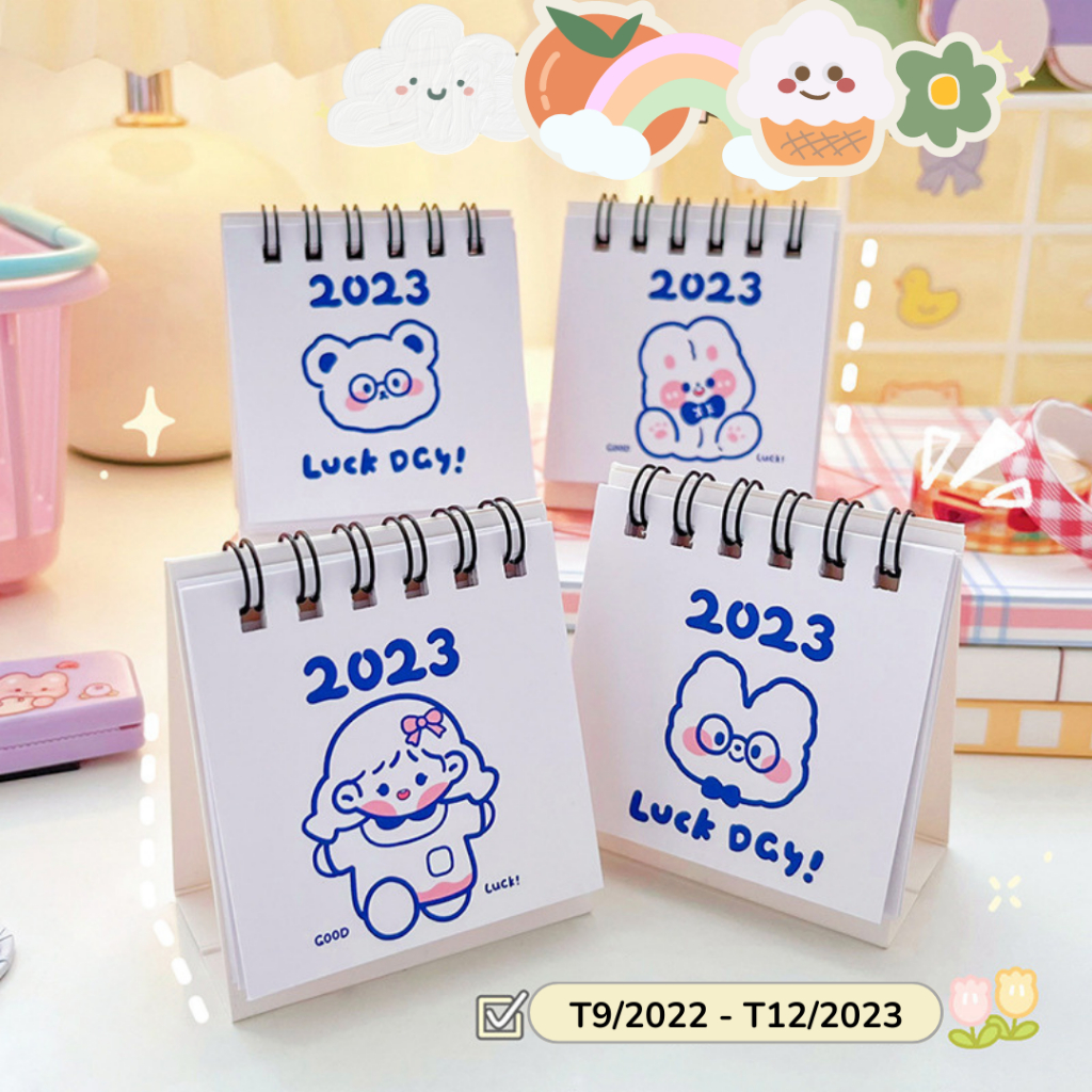 Lịch Để Bàn 2023 Mini Đa Năng Tiện Dụng Cho Học Sinh SInh Viên Văn Phòng Trang Trí Decor