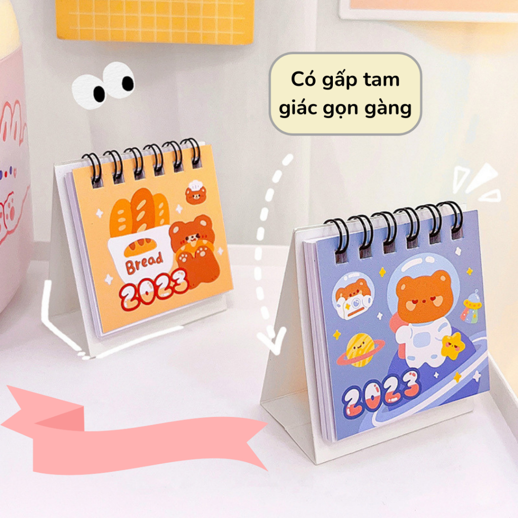Lịch Để Bàn 2023 Mini Đa Năng Tiện Dụng Cho Học Sinh SInh Viên Văn Phòng Trang Trí Decor