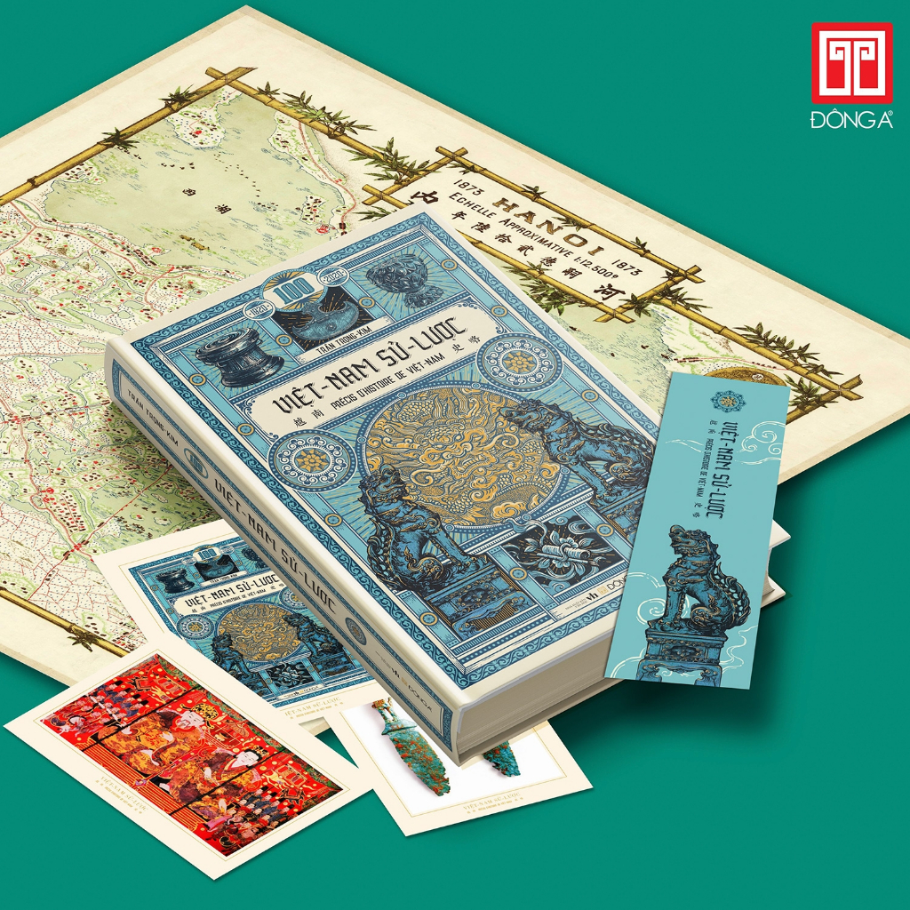 Sách Việt Nam Sử Lược  - Tái Bản - Tặng Kèm Bản Đồ + Bookmark + Bộ Postcard
