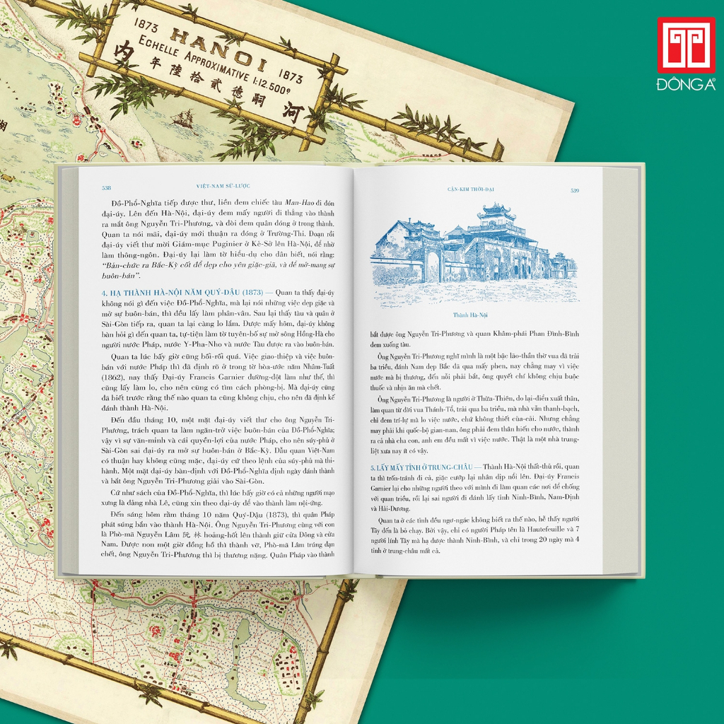 Sách Việt Nam Sử Lược  - Tái Bản - Tặng Kèm Bản Đồ + Bookmark + Bộ Postcard