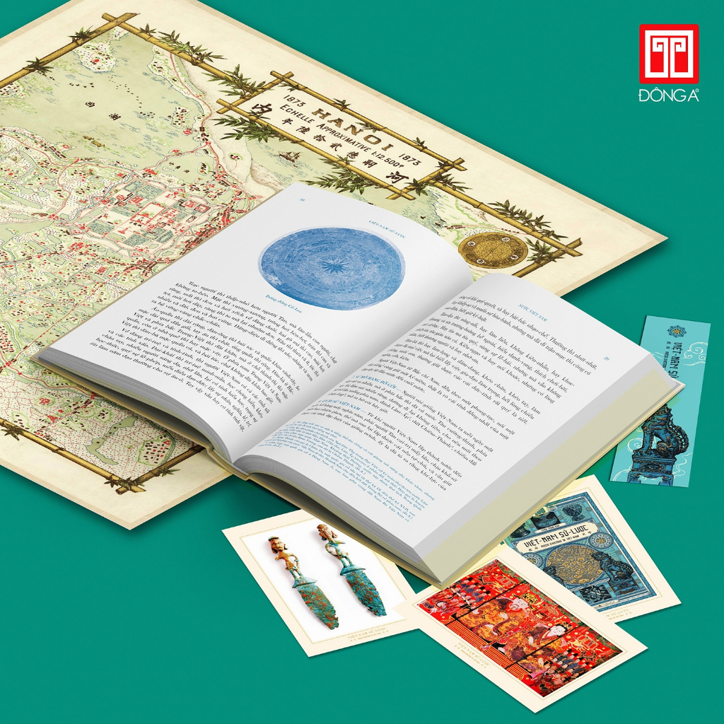 Sách Việt Nam Sử Lược  - Tái Bản - Tặng Kèm Bản Đồ + Bookmark + Bộ Postcard