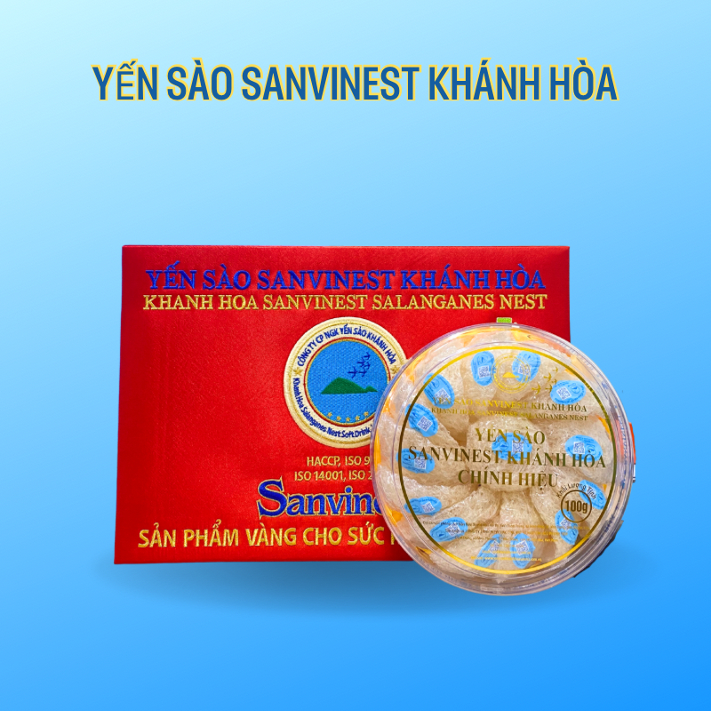 Yến sào Sanvinest Khánh Hòa Chính hiệu - Tổ Yến sào Tinh chế 100g - Q610