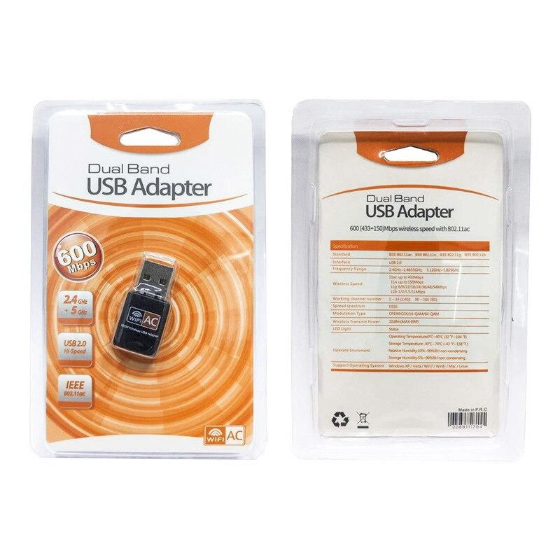 USB Wifi Băng Tần Kép 5G Thu Phát chuyển tiếp Hotspot cho máy tính bàn PC laptop, card mạng ăng ten bắt wifi tốc độ