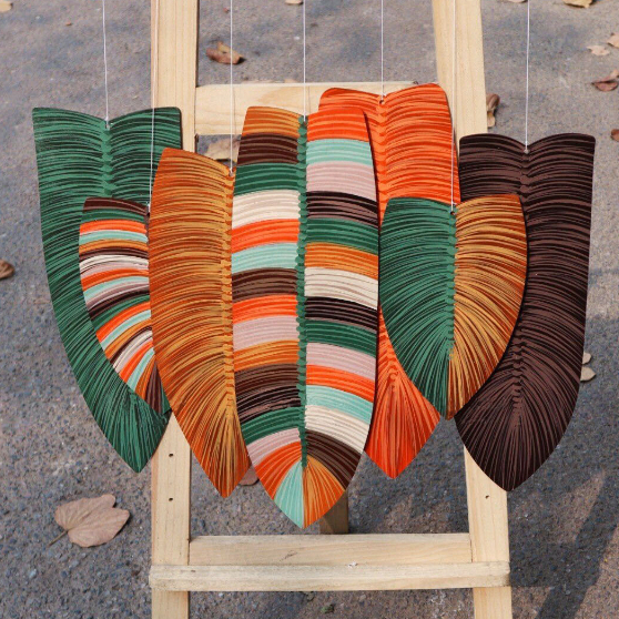 Bộ tranh treo lá gỗ - Tranh treo lá thủ công trang trí tường - Trang trí decor nhà cửa