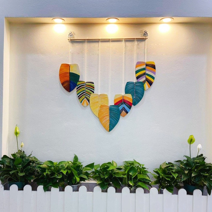 Bộ tranh treo lá gỗ - Tranh treo lá thủ công trang trí tường - Trang trí decor nhà cửa