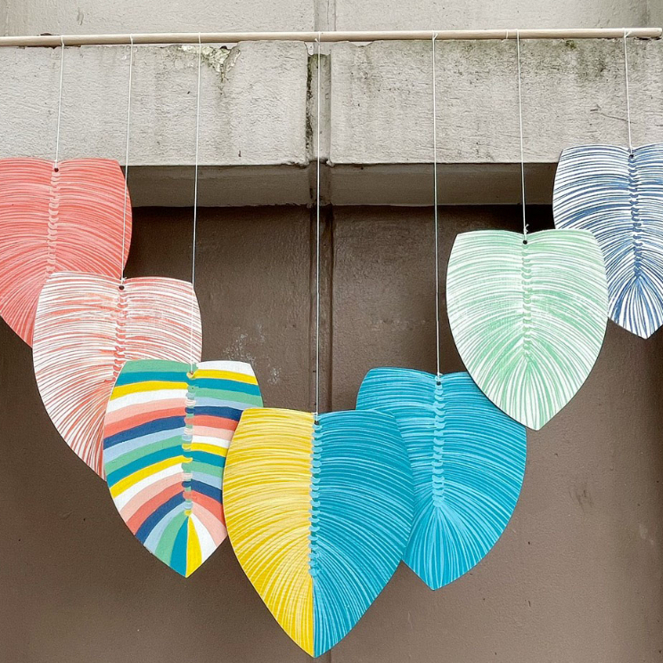 Bộ tranh treo lá gỗ - Tranh treo lá thủ công trang trí tường - Trang trí decor nhà cửa