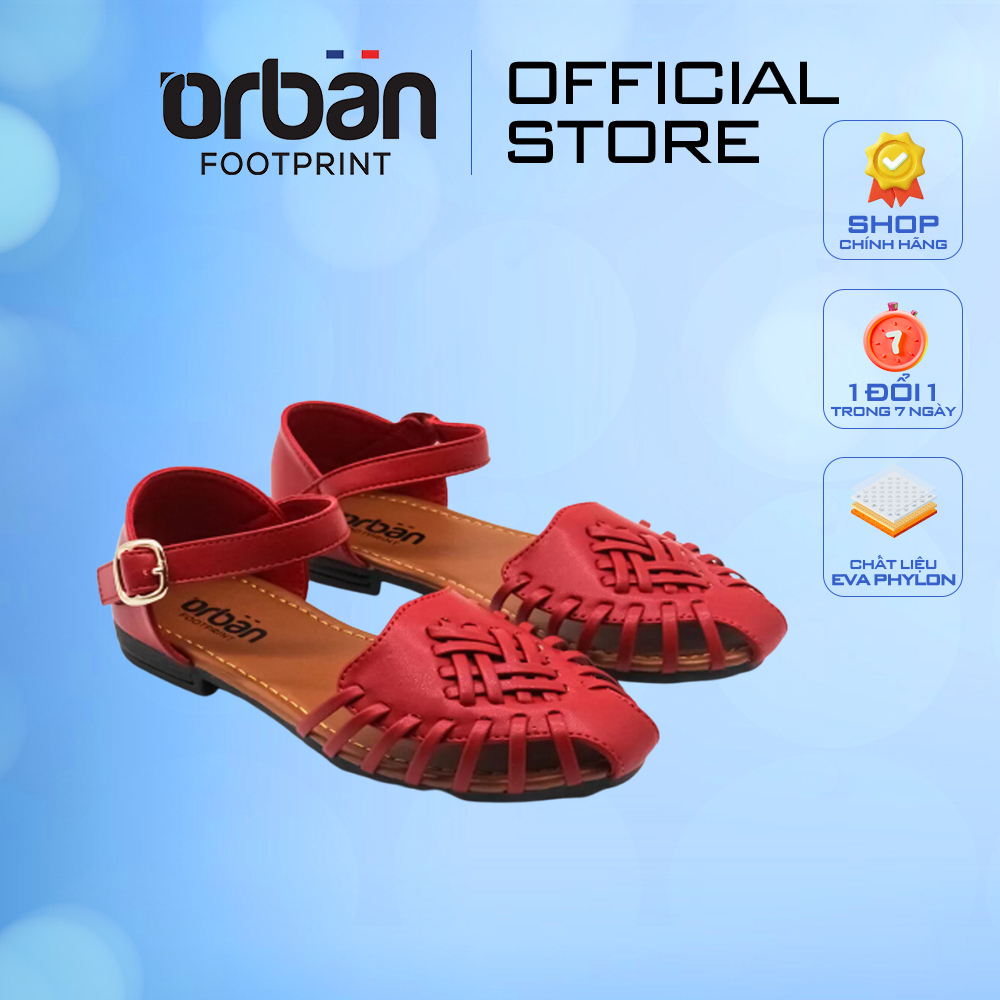 Dép sandal urban cao cấp cho bé SD2101 full màu đỏ-hồng-trắng