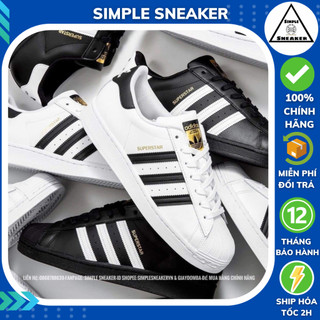 Giày Super Star Chính Hãng 💙SIMPLE SNEAKER💙 Adidas Superstar OG Tem Vàng Giày Thể Thao Nam Nữ Chuẩn Auth [EG4958]