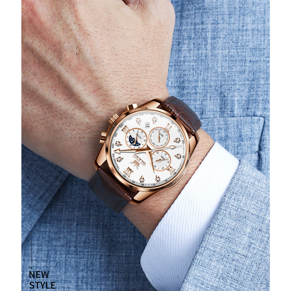 Đồng hồ nam cao cấp Olevs size 42mm,dây đeo thép không gỉ,chống nước 30m,bảo hành toàn quốc 12 tháng chính hãng Olevs