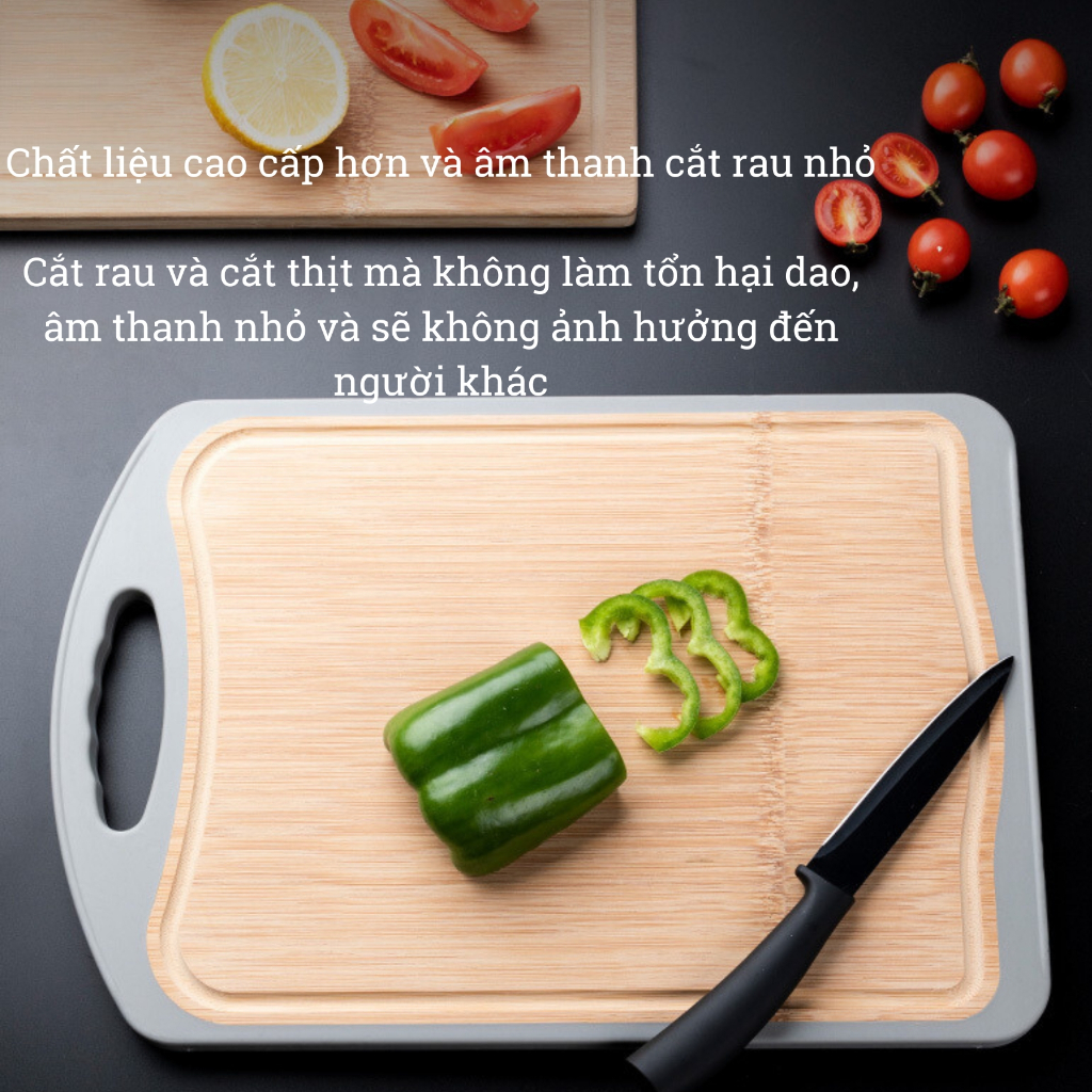 Thớt kháng khuẩn và tre nguyên tấm BAMBOOO ECO cao cấp hai mặt dày dặn chắc chắn dùng trong gia đình nhà hàng khách sạn