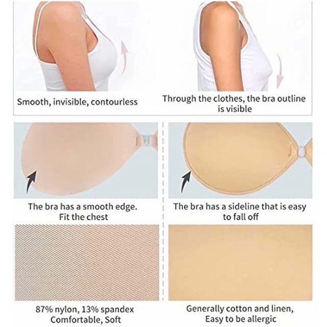 Áo Ngực Dán Bàn Tay Chất Liệu Cao Cấp- Tạo Khe Nâng Ngực, Tặng Kèm Dây 21Room