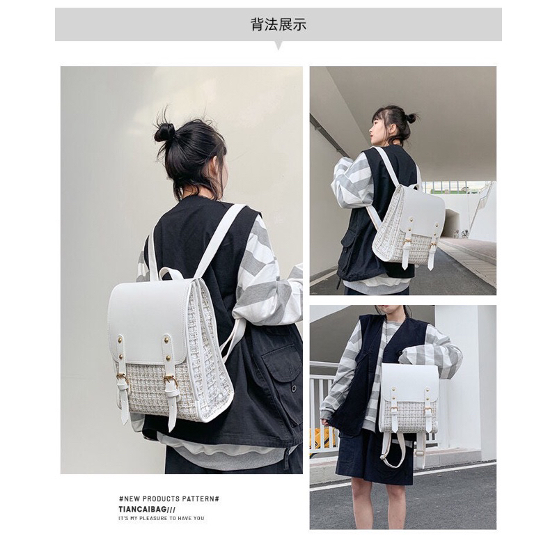 BALO ĐI HỌC nữ thời trang da trơn phong cách vintage cặp ulzzang balo mini giá rẻ cho học sinh đi học chơi