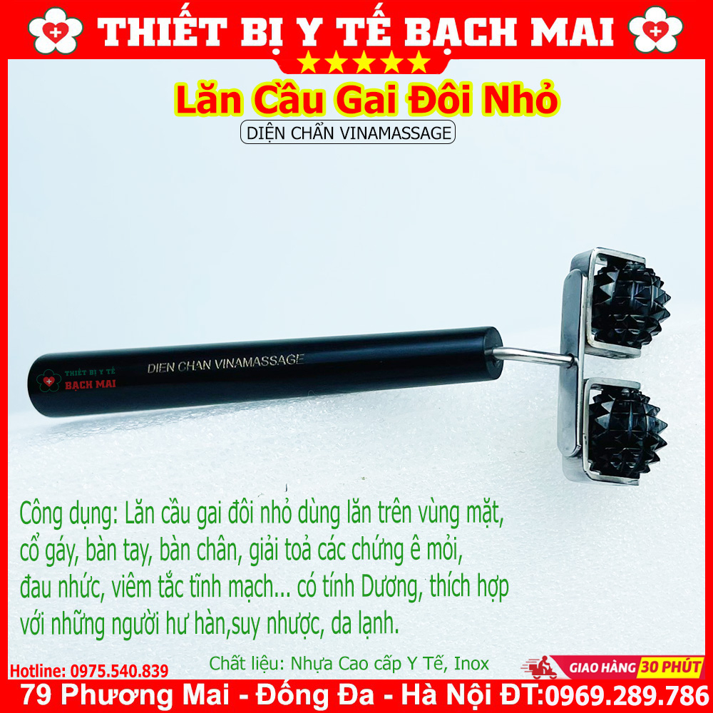 Lăn Cầu Gai Đôi Nhỏ | Dụng Cụ Diện Chẩn VINAMASSAGE