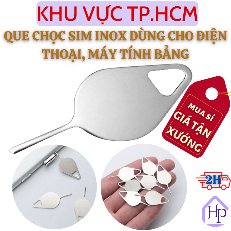 Que chọc sim inox hình giọt nước, que thọc lấy sim, thẻ nhớ cho điện thoại - Ưu đãi khi mua số lượng lớn