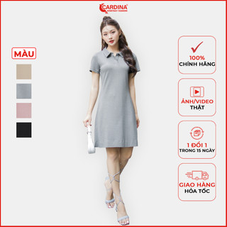 Đầm polo nữ CARDINA chất vải waffle cao cấp dáng dài chữ A cổ đức thoáng mát năng động 3VP01