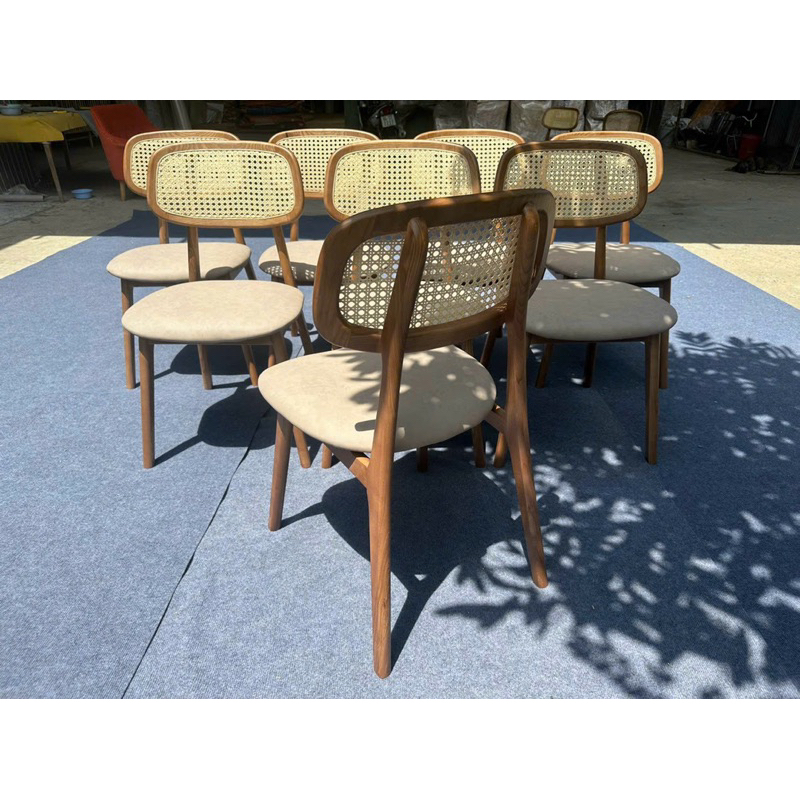 Ghế gỗ lưng mây cao cấp deco