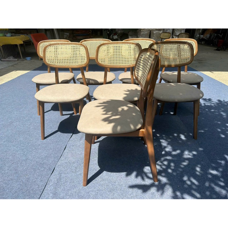 Ghế gỗ lưng mây cao cấp deco