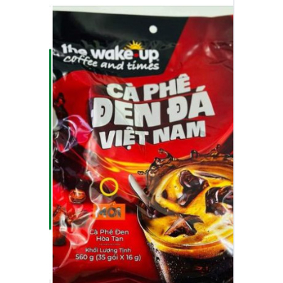 Cà phê đen đá Việt Nam wake up 35 bịch x 16gr HSD T1/2024