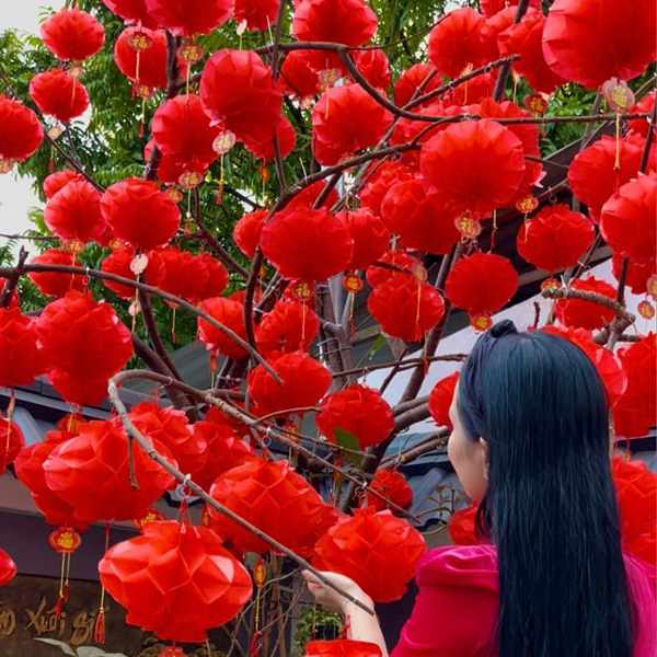 Đèn Lồng đỏ chống nước trang trí lễ tết, trung thu, siêu thị, lớp học, nhà cửa, sân vườn kích thước 11,15,20,25,30,35cm