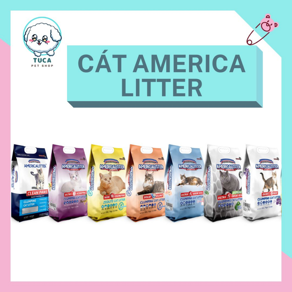 Cát vệ sinh cho mèo - Cát America Litter 10l cho mèo - TUCA PET SHOP