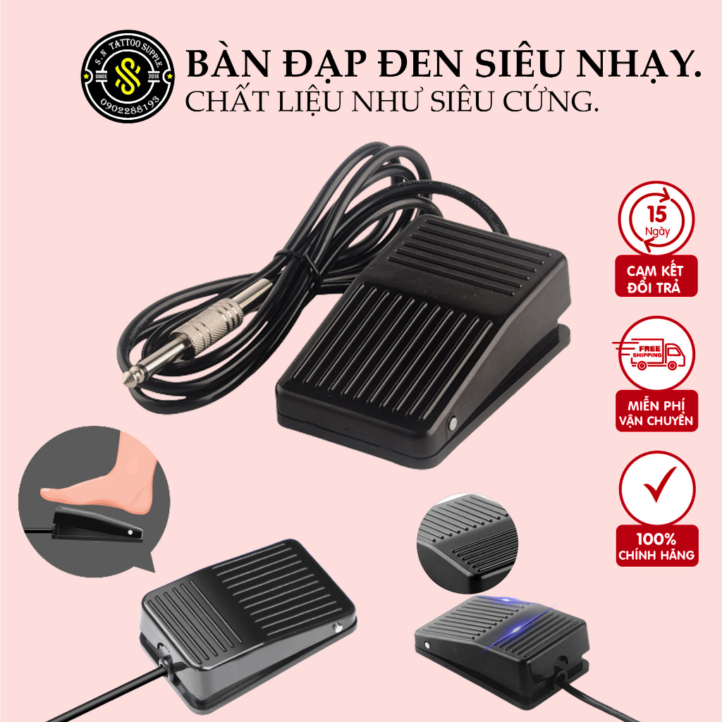 Bàn đạp máy xăm  BÀN ĐẠP Màu Ghi Phun Xăm -Xăm hình siêu bền.