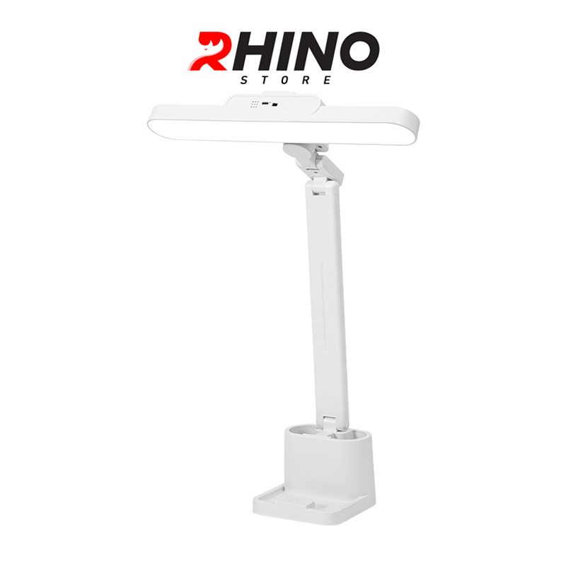 Đèn học LED 3 ánh sáng bảo vệ mắt chống cận cảm ứng Rhino L204, tích điện đa năng làm việc, để bàn học