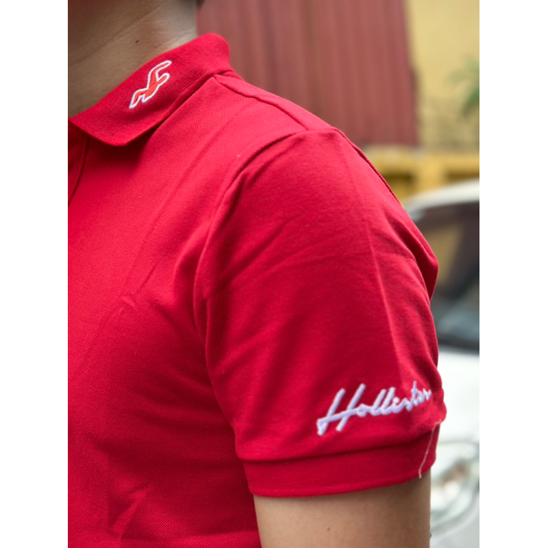 Áo thun trơn cổ polo hollister