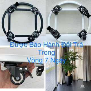 Đế chậu cây bằng sắt sơn tĩnh điện có bánh xe di chuyển,đế sắt lót chậu cây tải trọng 160kg