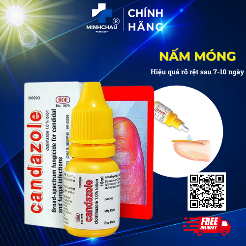 Dung Dịch Loại Bỏ Nấm Móng Tay, Nấm Móng Chân Candazole Lotion 10ml - Mỹ phẩm chính hãng Hoe- COMBO