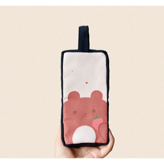[Hình chụp thật] Bóp Viết Vải Canvas Gấu Nâu