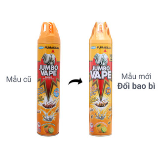 Bình xịt muỗi, Côn trùng Jumbo vape hương cam chanh 600ml