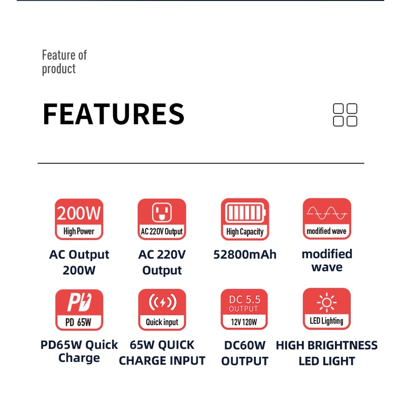 Trạm Sạc Dự Phòng Yoobao EN200 52800mAh 220V 200W - Sạc Nhanh PD60W, Tiện Dụng