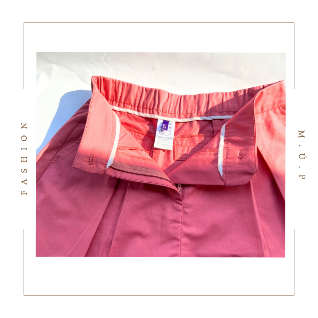 Quần đùi nữ cạp cao hàng xuất Hàn chất cotton, phong cách trẻ trung năng đồng, cạp bo chun phía sau