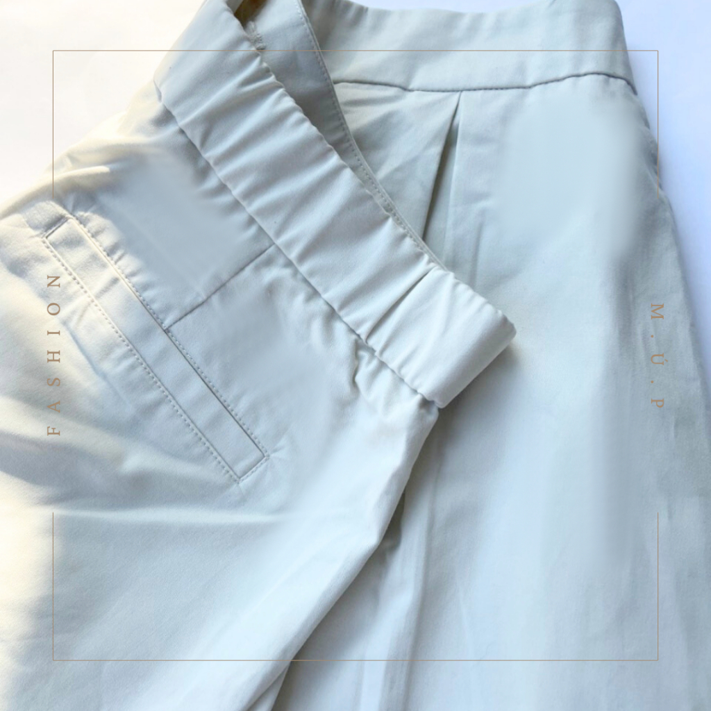 Quần đùi nữ cạp cao hàng xuất Hàn chất cotton, phong cách trẻ trung năng đồng, cạp bo chun phía sau