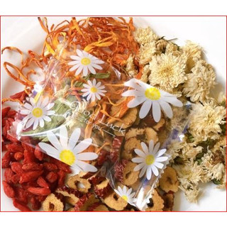 Combo15 gói trà Kỷ tử, táo đỏ, hoa cúc trắng, đông trùng hạ thảo bổ máu chống lão hóa_trathaomocvivi