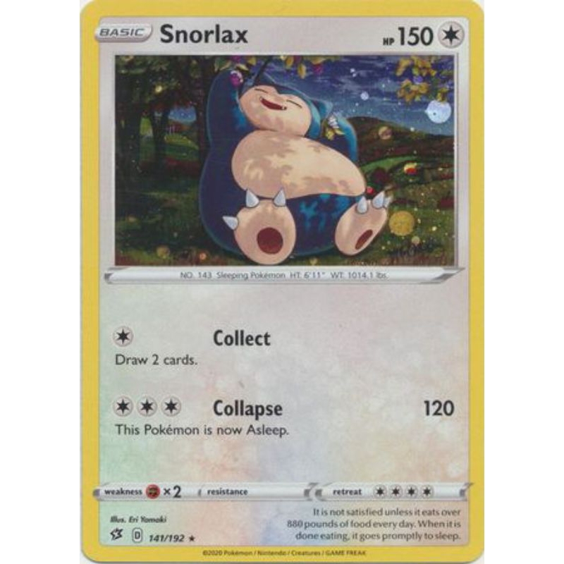 Snorlax - 141/192 - Alternate Holo PromoPokemon Alternate Holo and Alternate Art Promos