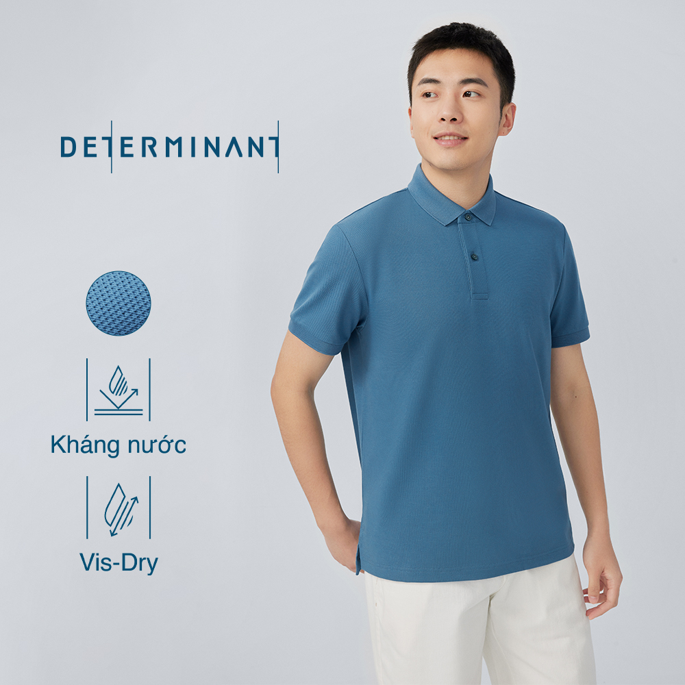 Áo thun nam Polo Pique thấm hút tối đa thương hiệu Determinant - màu Xanh huyền bí [P01]