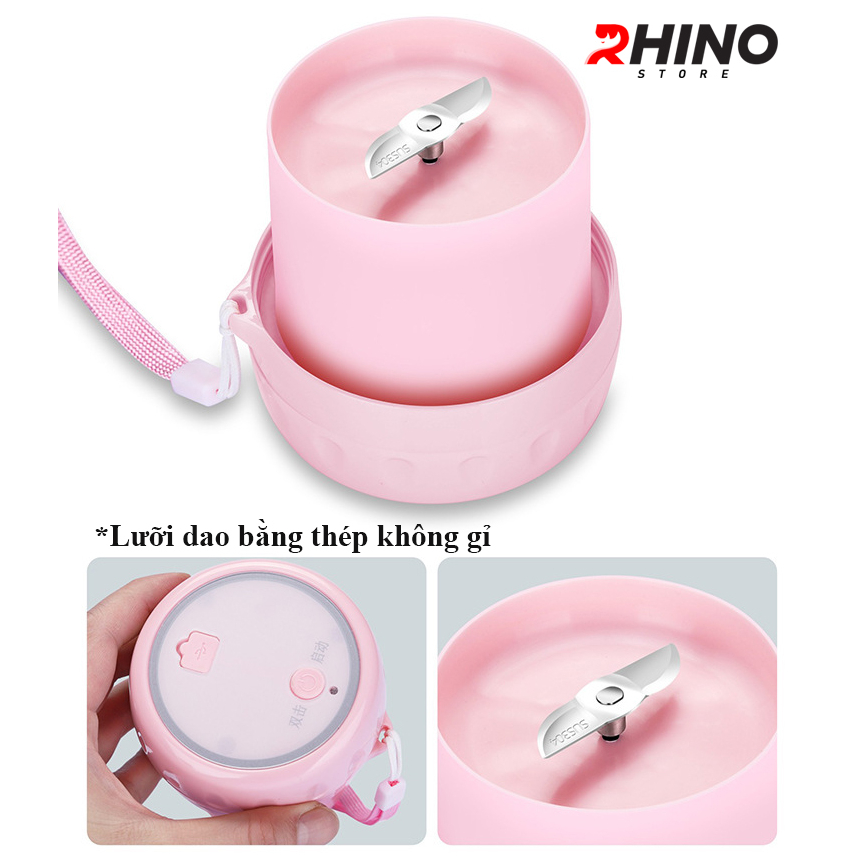 Máy xay sinh tố hoa quả cầm tay Rhino HB101 300ml